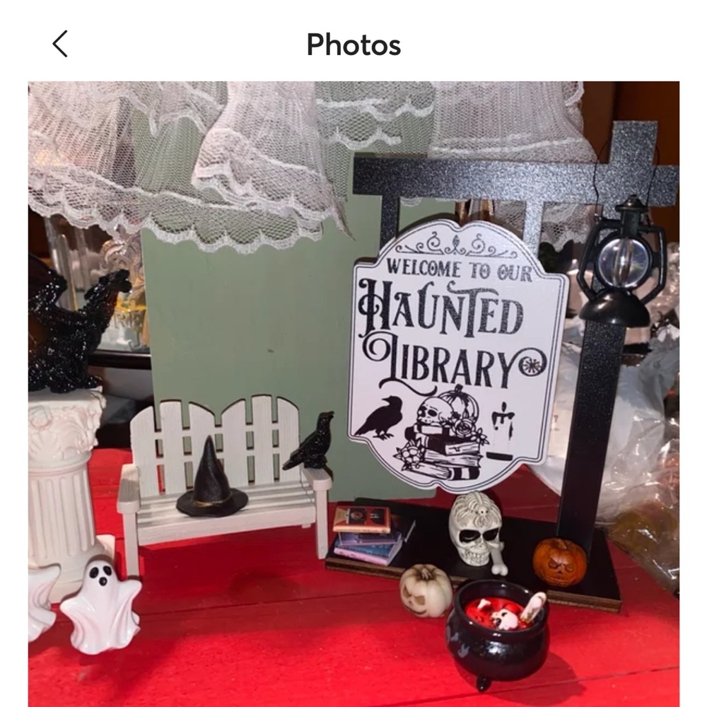 Haunted Library Halloween Decor Set